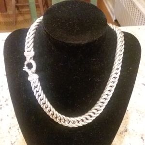 Sterling Silver Linked Choker with Toggle Clasp